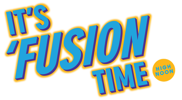 High Noon It's Fusion Time logo lockup